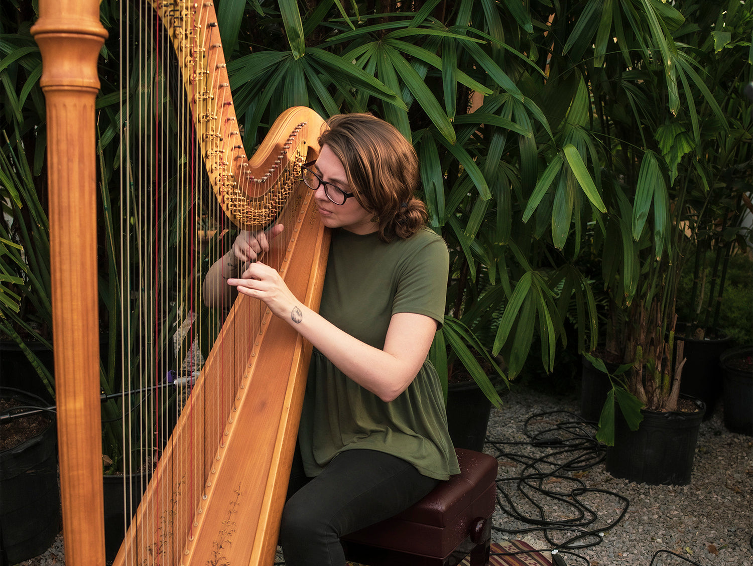 Harpist Moriah Bailey Makes Magic with the Lore Reverse Soundscape Generator