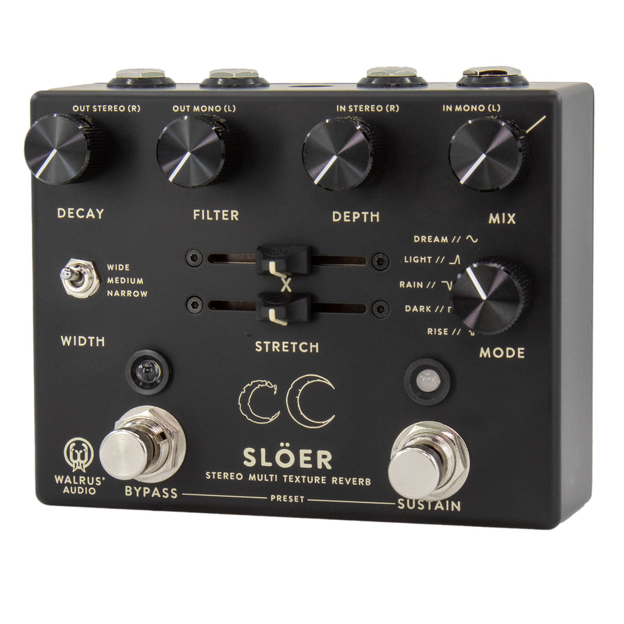 bass guitar reverb pedal Walrus Audio - SLOER - Stereo Ambient Reverb Pedal