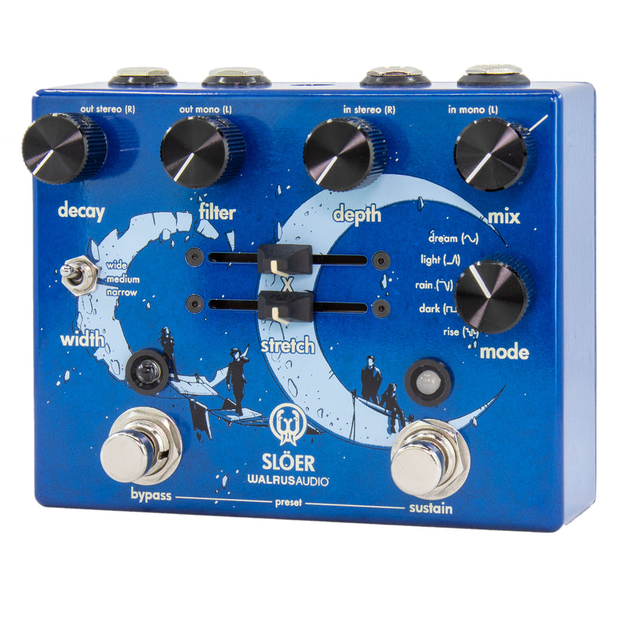 Walrus Audio SLOER Stereo Ambient Reverb Blue Pedal