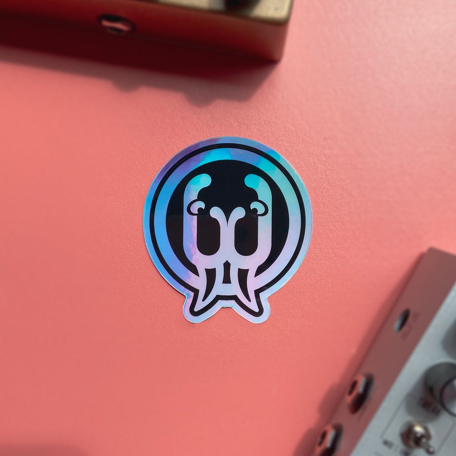 Holographic Walrus Logo Sticker